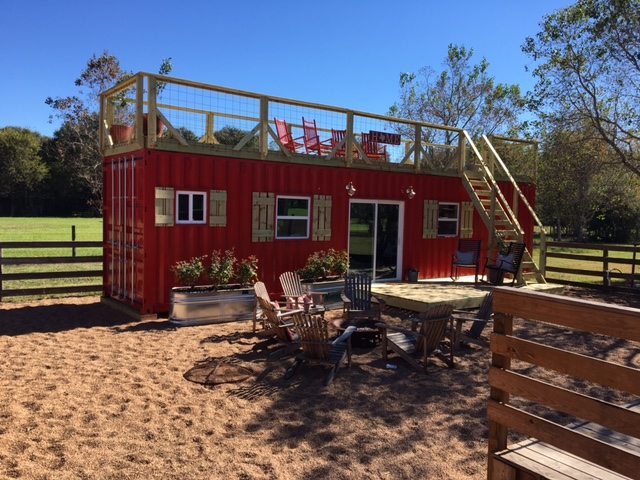 under construction of container home