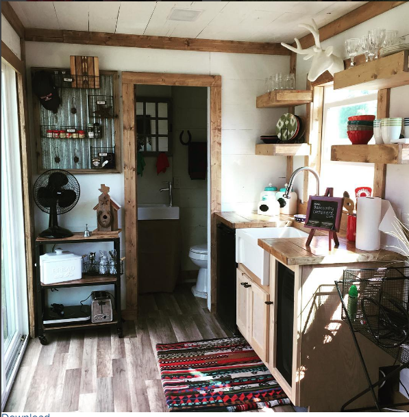 view of kitchen in a container home
