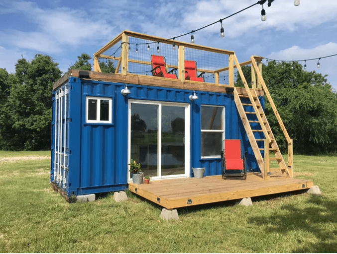 under construction of container home